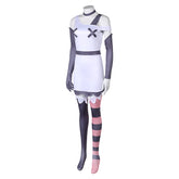 Hazbin Hotel TV Vaggie Women White Dress Set Cosplay Costume Outfits Halloween Carnival Suit